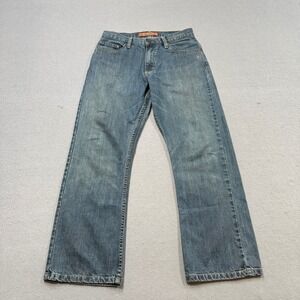 Lee Dungarees Jeans Mens 31x30 Blue Denim Medium Wash Bootcut Relaxed Fit Cotton